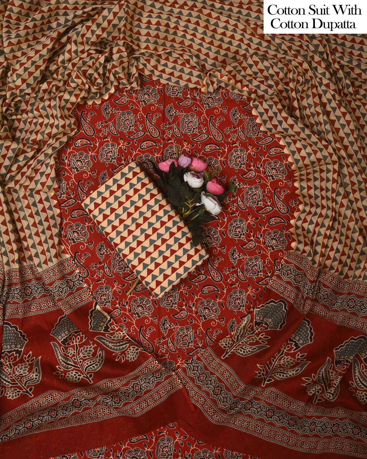 Cotton Dupatta Printed Suit