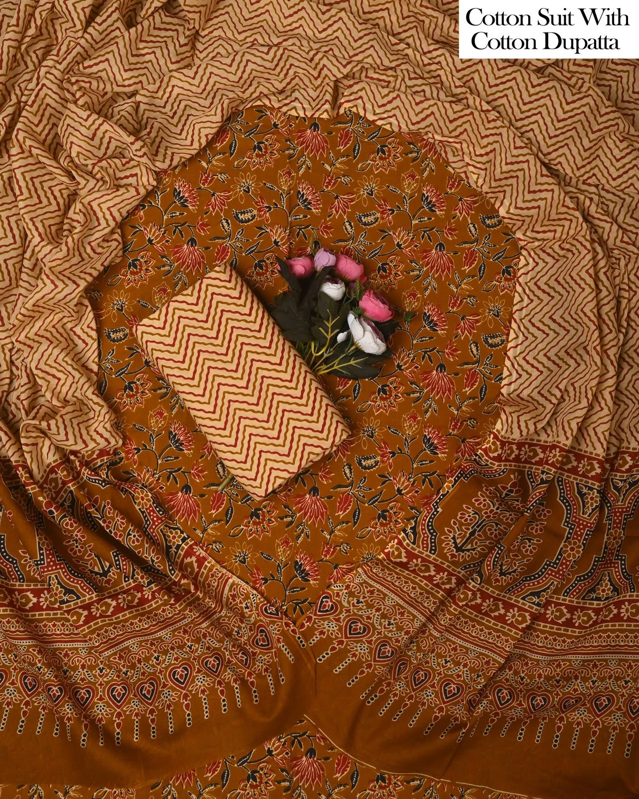 Cotton Dupatta Printed Suit