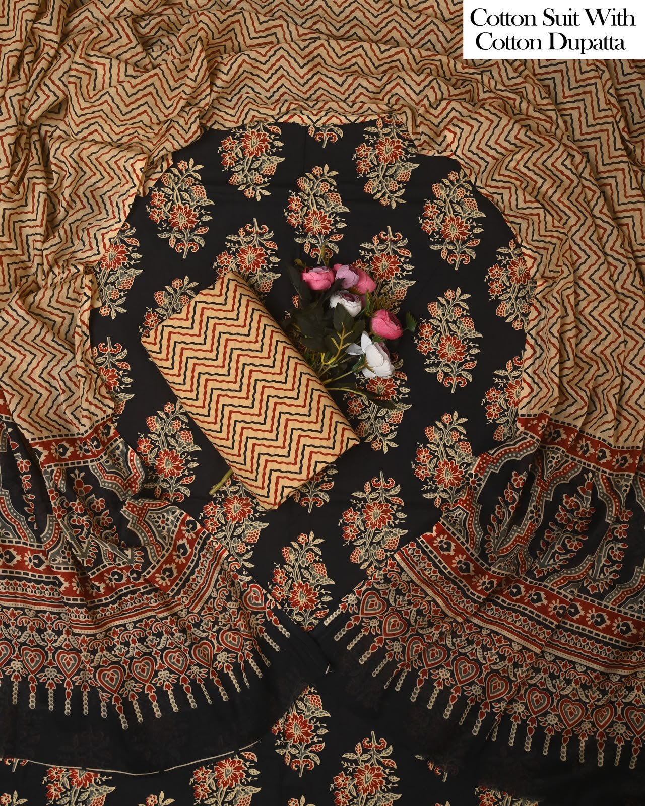 Cotton Dupatta Printed Suit
