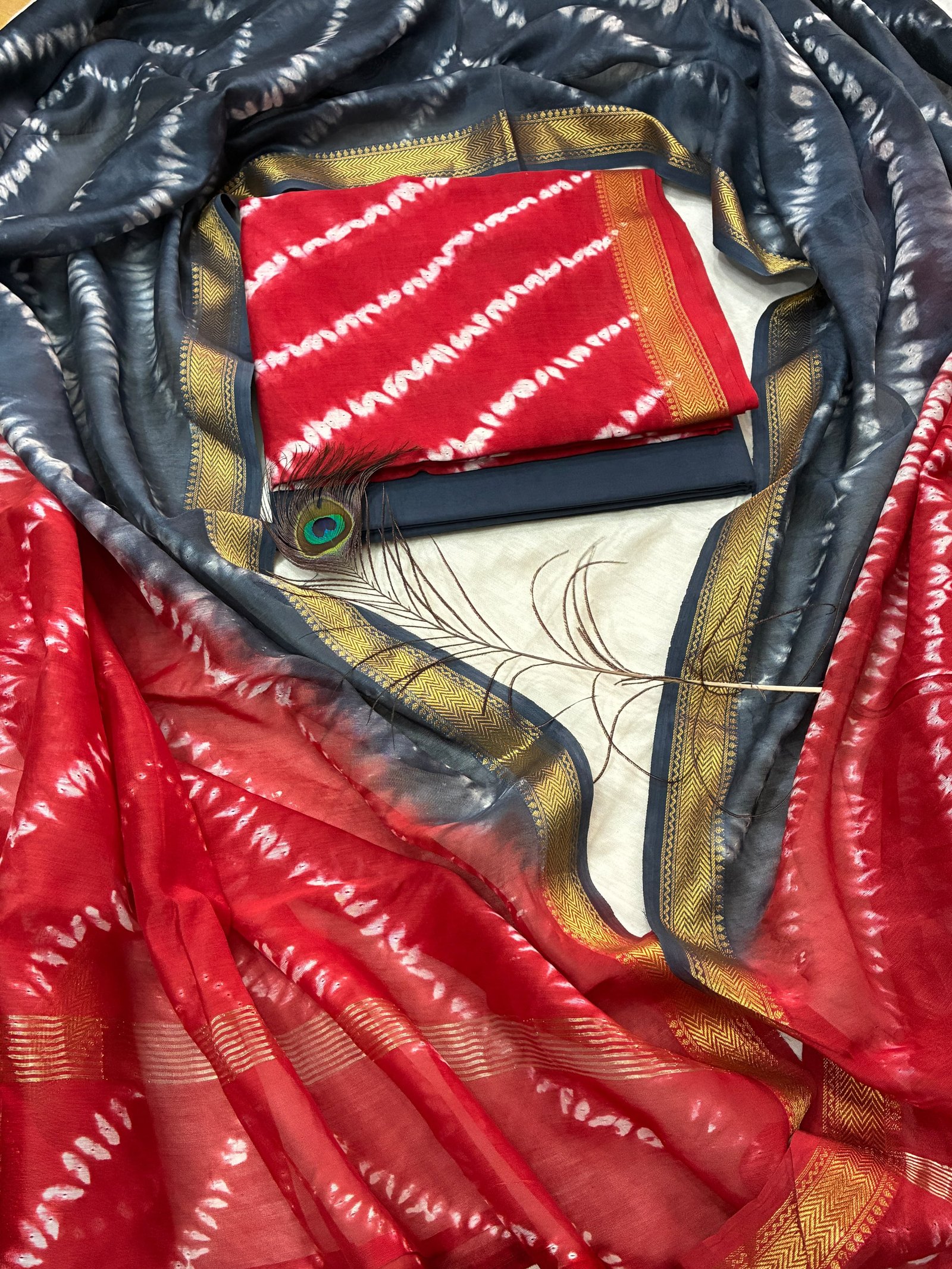 Maheshwari Block Printed Suit