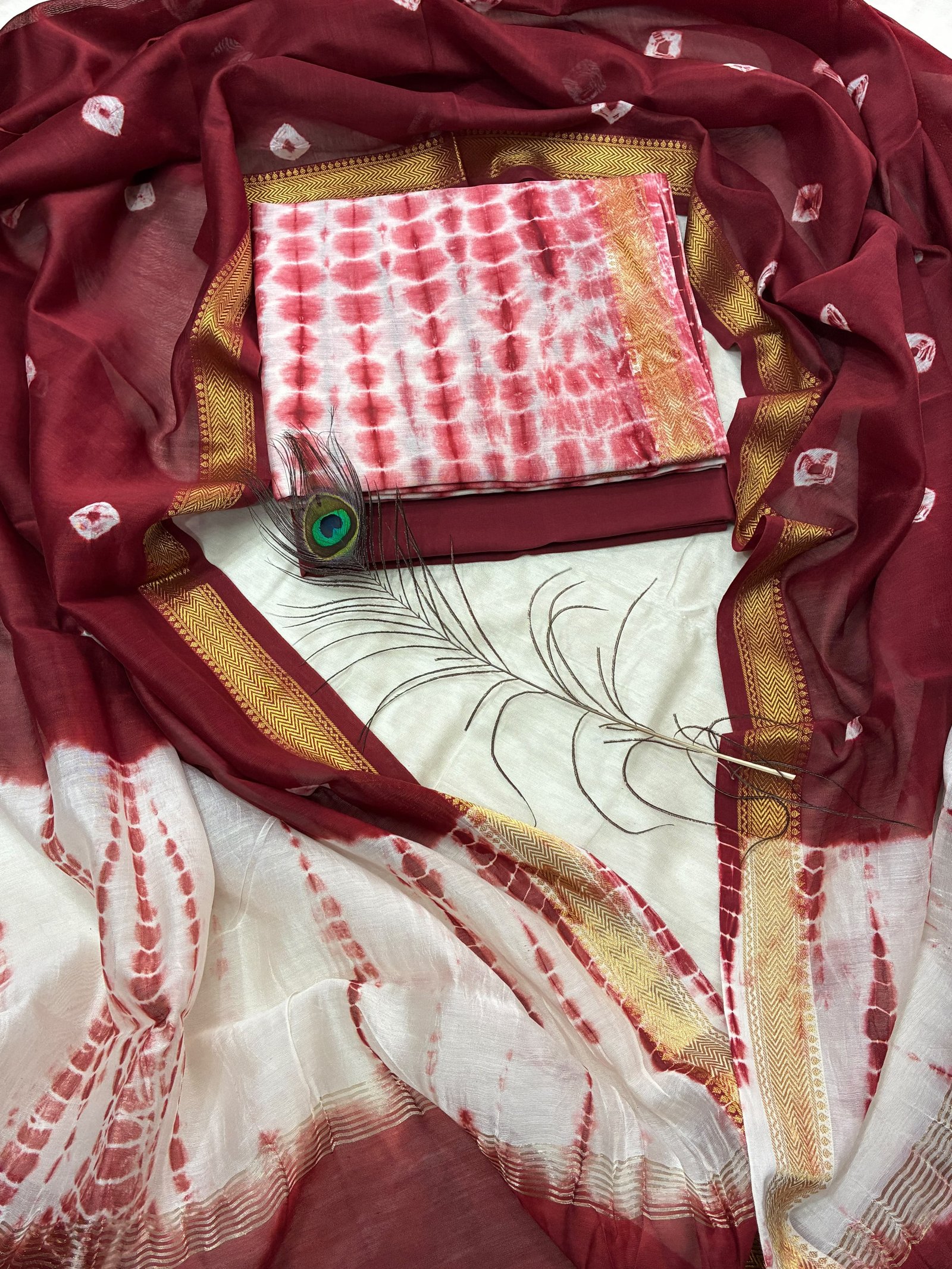 Maheshwari Block Printed Suit