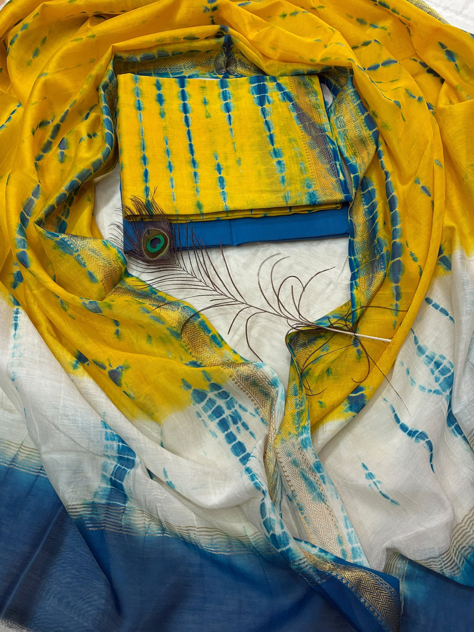 Maheshwari Block Printed Suit