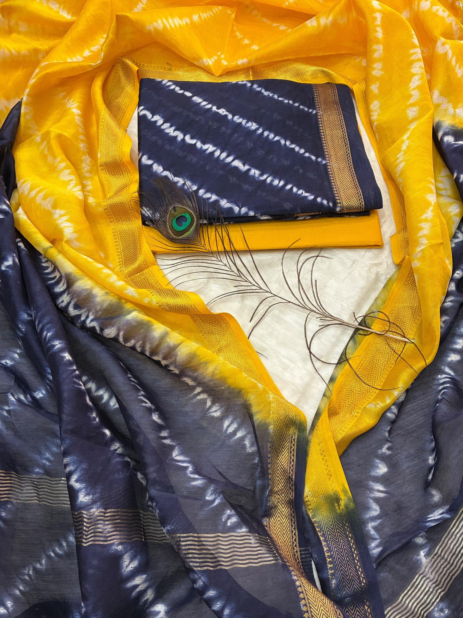 Maheshwari Block Printed Suit
