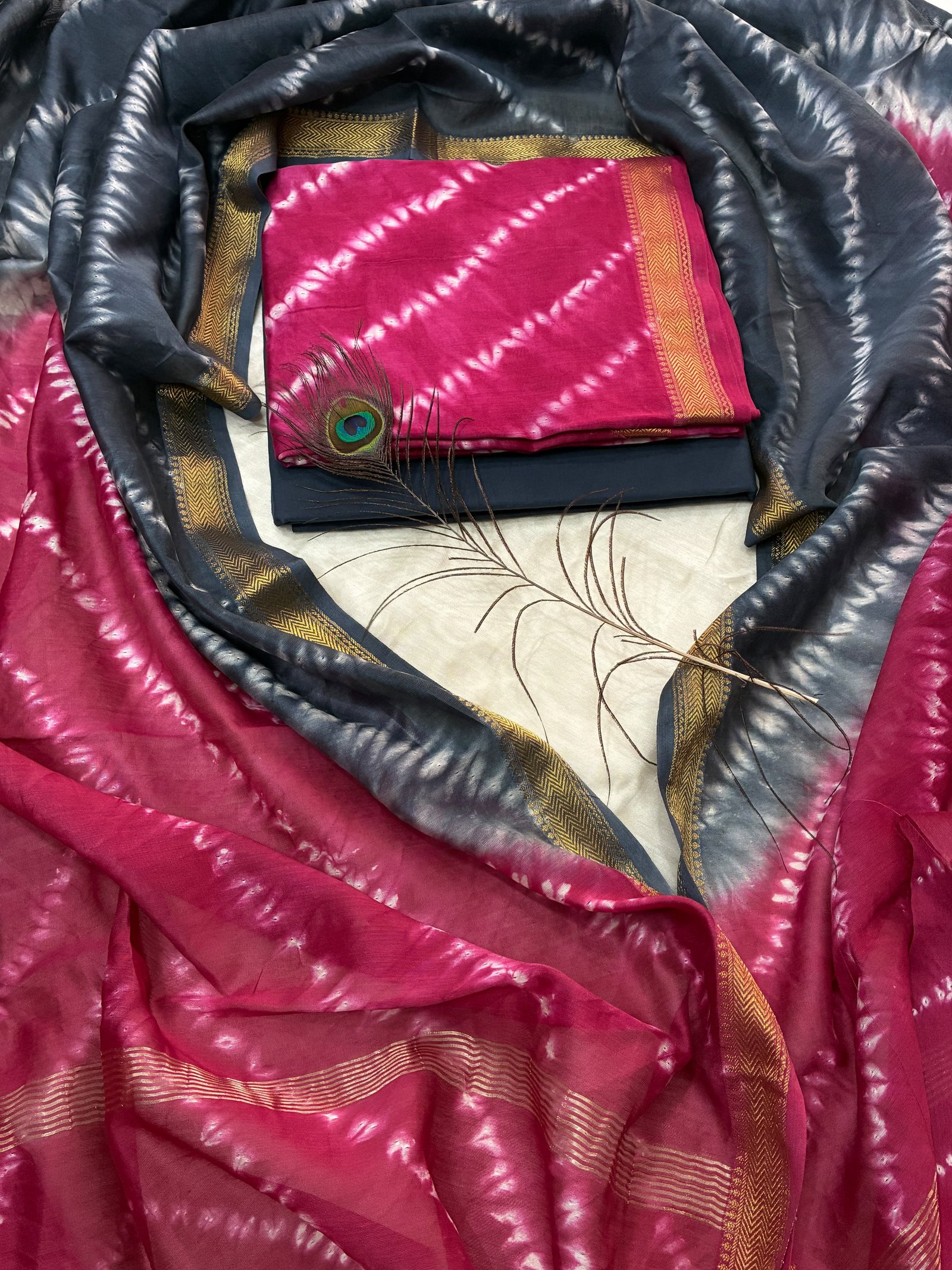 Maheshwari Block Printed Suit