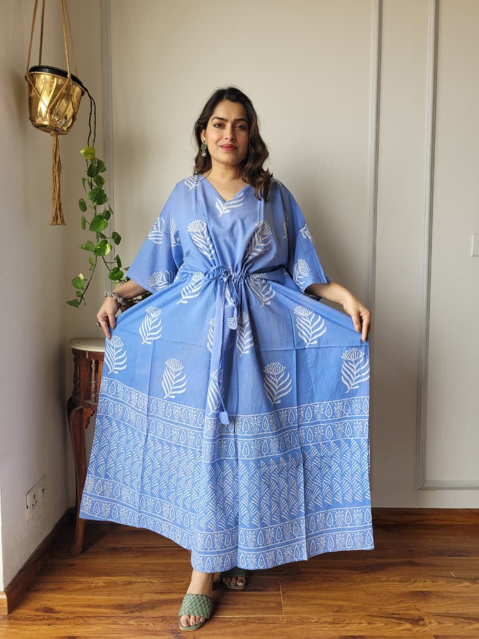 Cotton Printed Long Kaftan