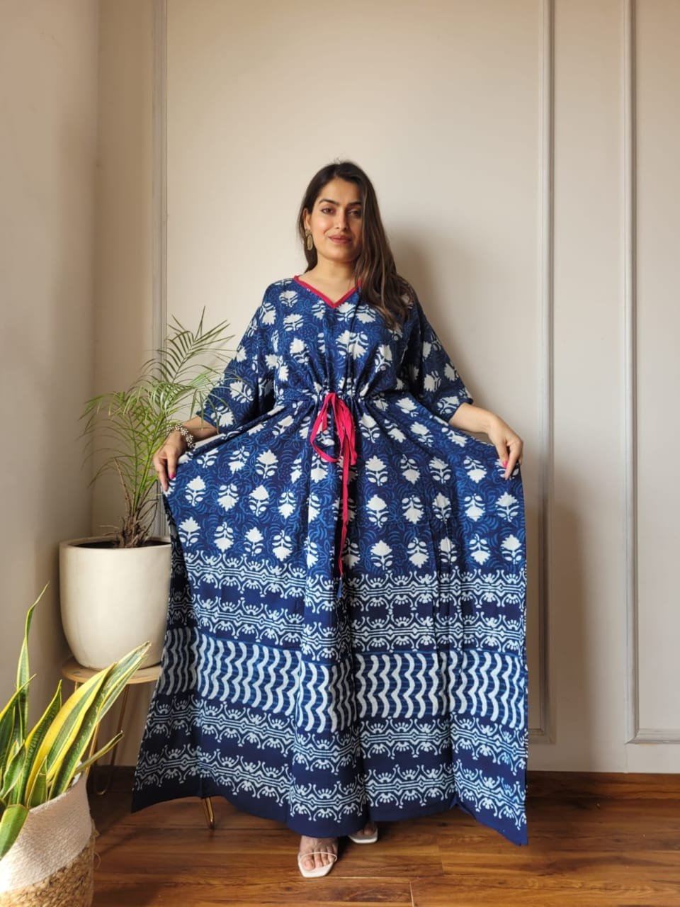 Cotton Printed Long Kaftan