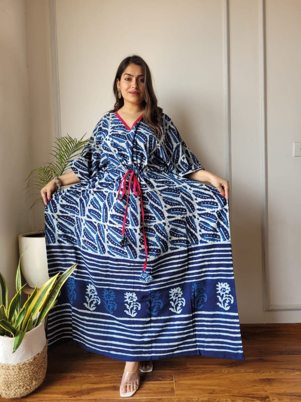 Cotton Printed Long Kaftan