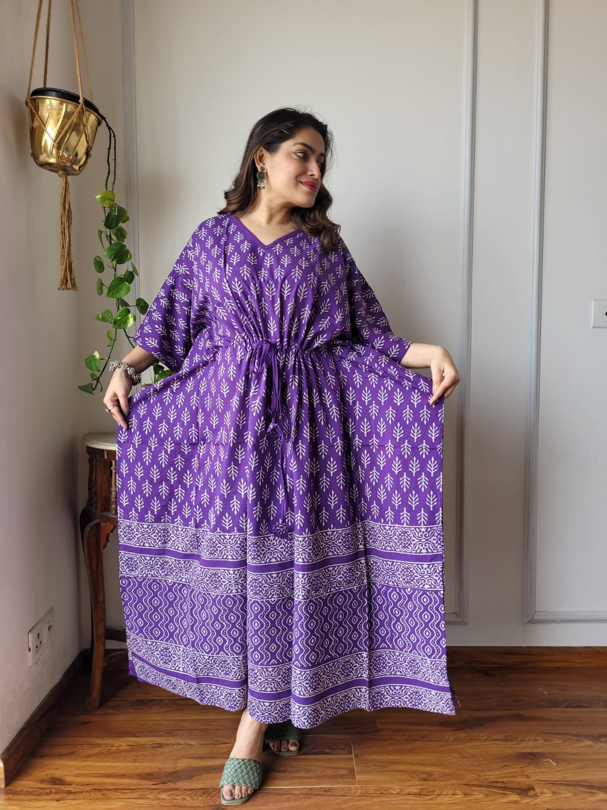 Cotton Printed Long Kaftan