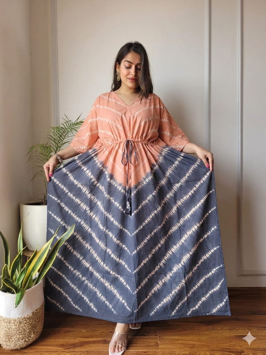 Cotton Printed Long Kaftan