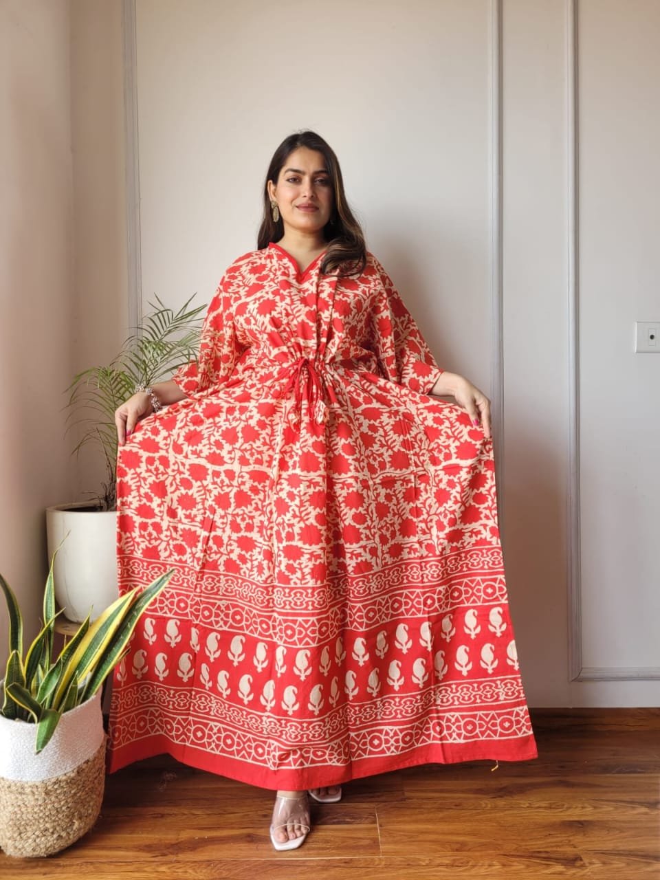 Cotton Printed Long Kaftan