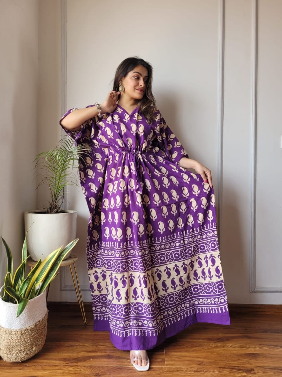 Cotton Printed Long Kaftan