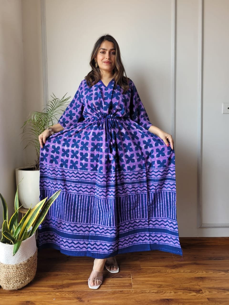 Cotton Printed Long Kaftan