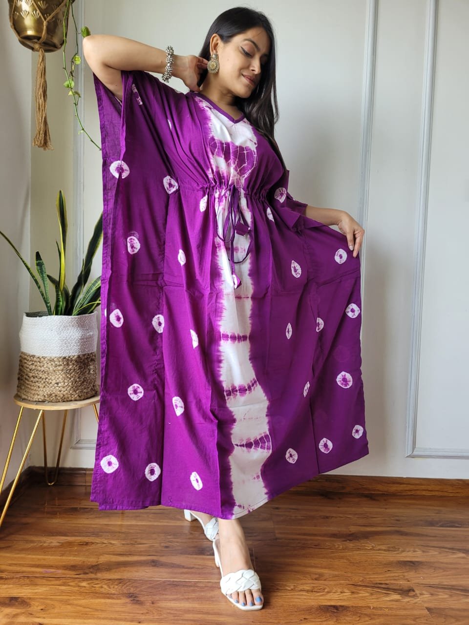 Cotton Printed Long Kaftan