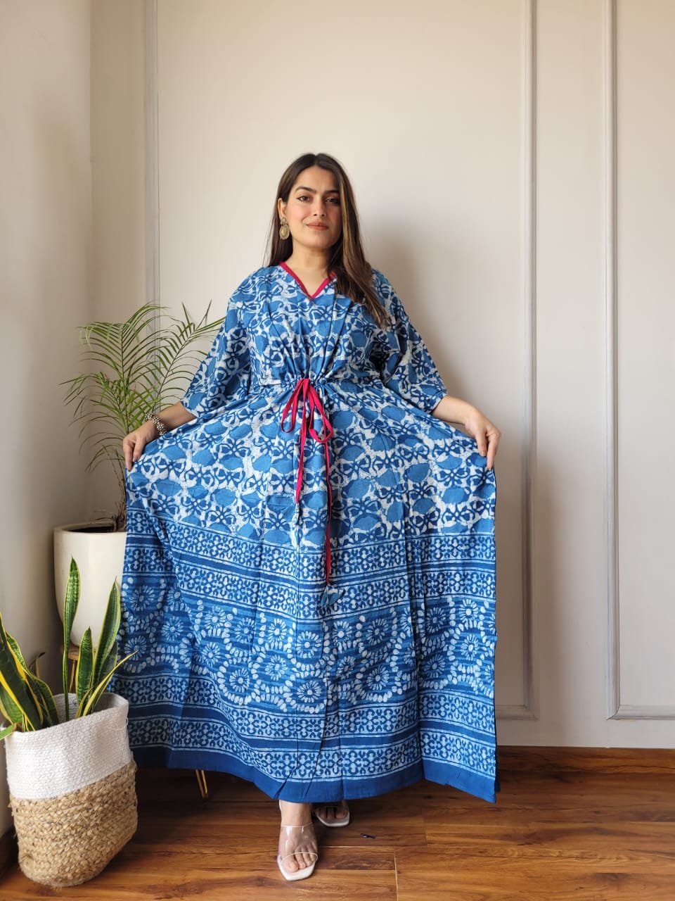 Cotton Printed Long Kaftan