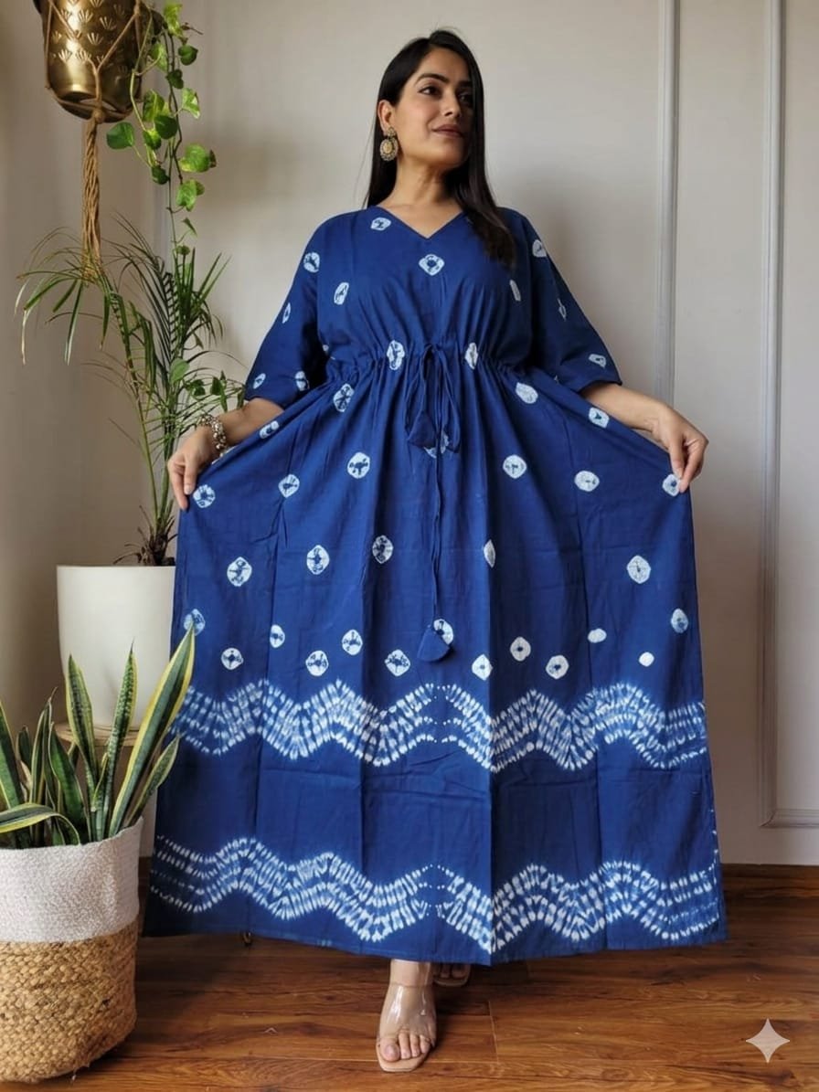 Cotton Printed Long Kaftan