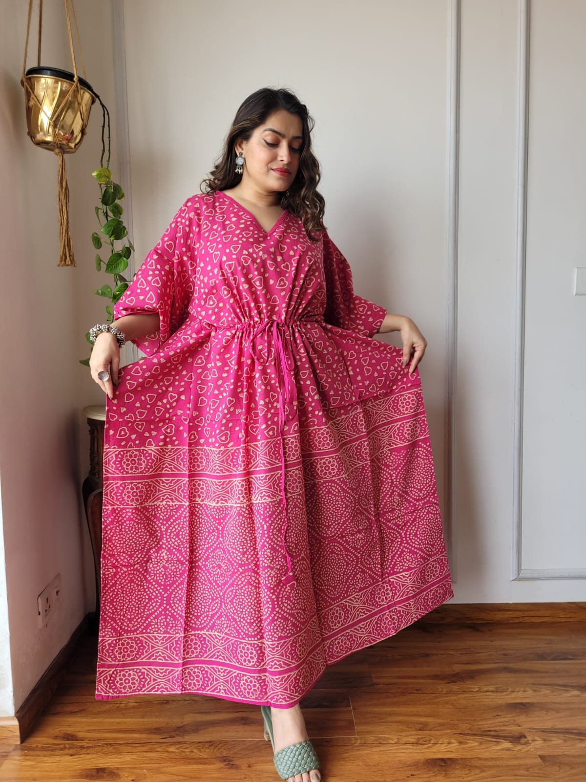 Cotton Printed Long Kaftan
