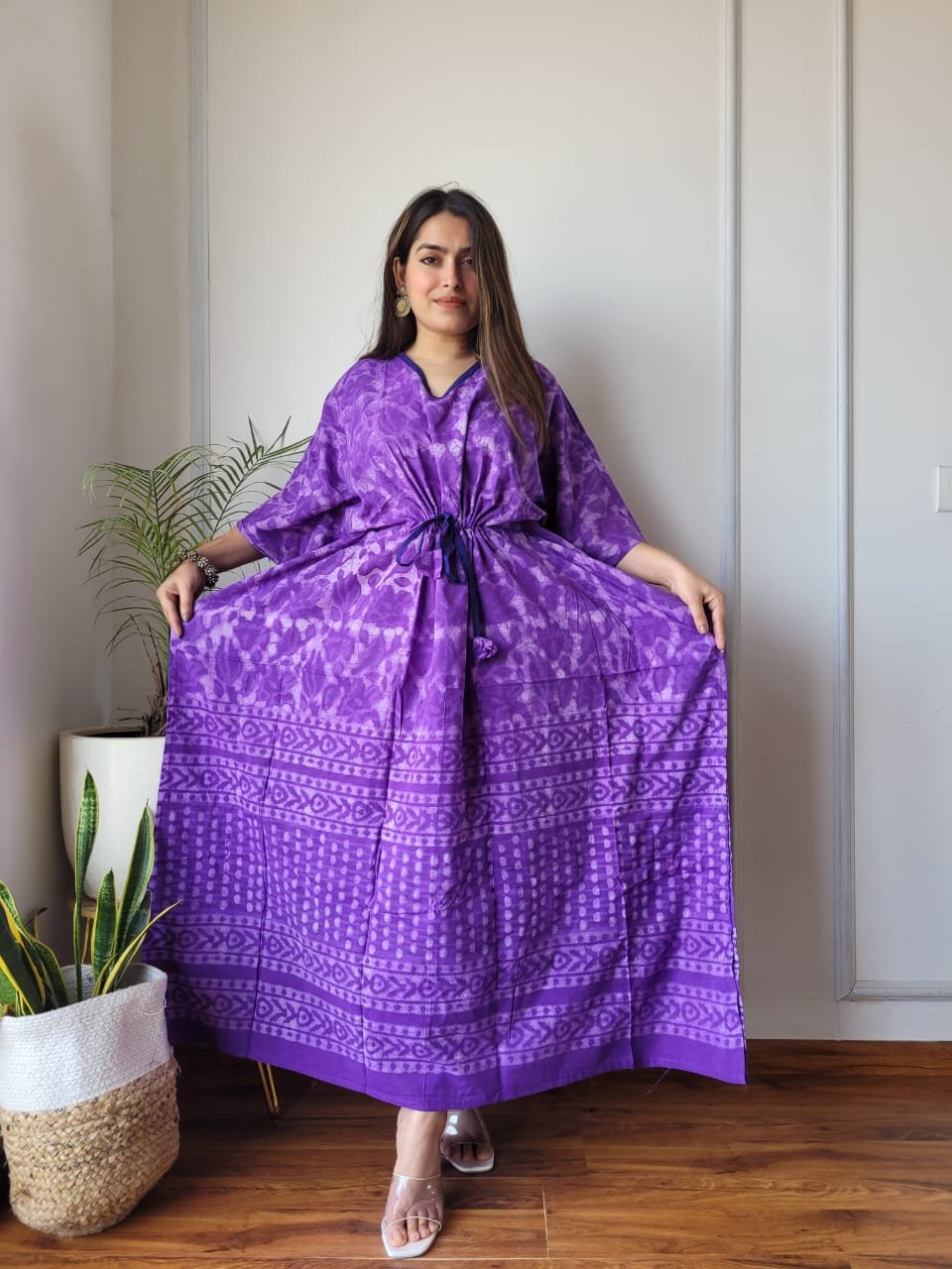 Cotton Printed Long Kaftan