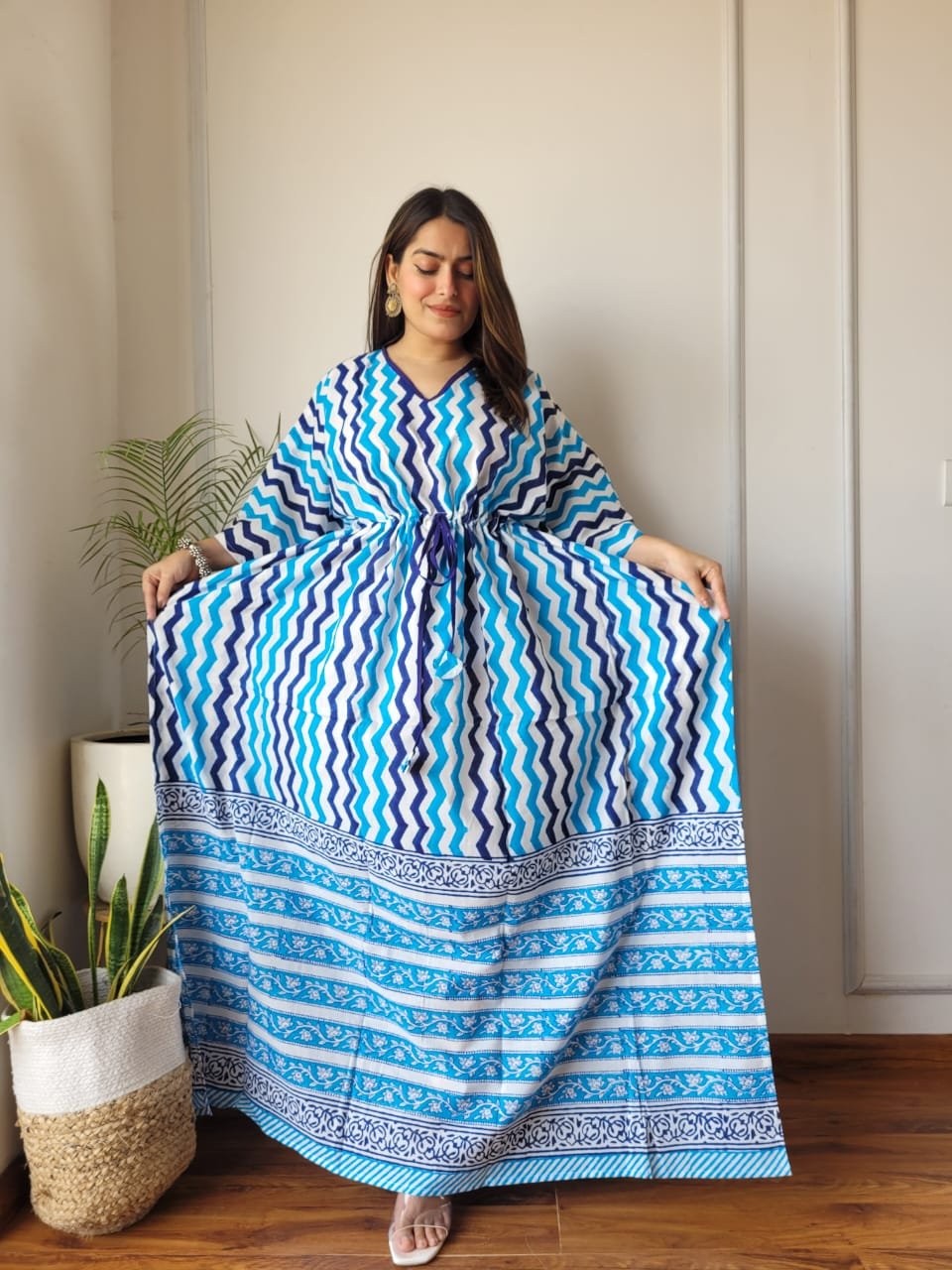 Cotton Printed Long Kaftan