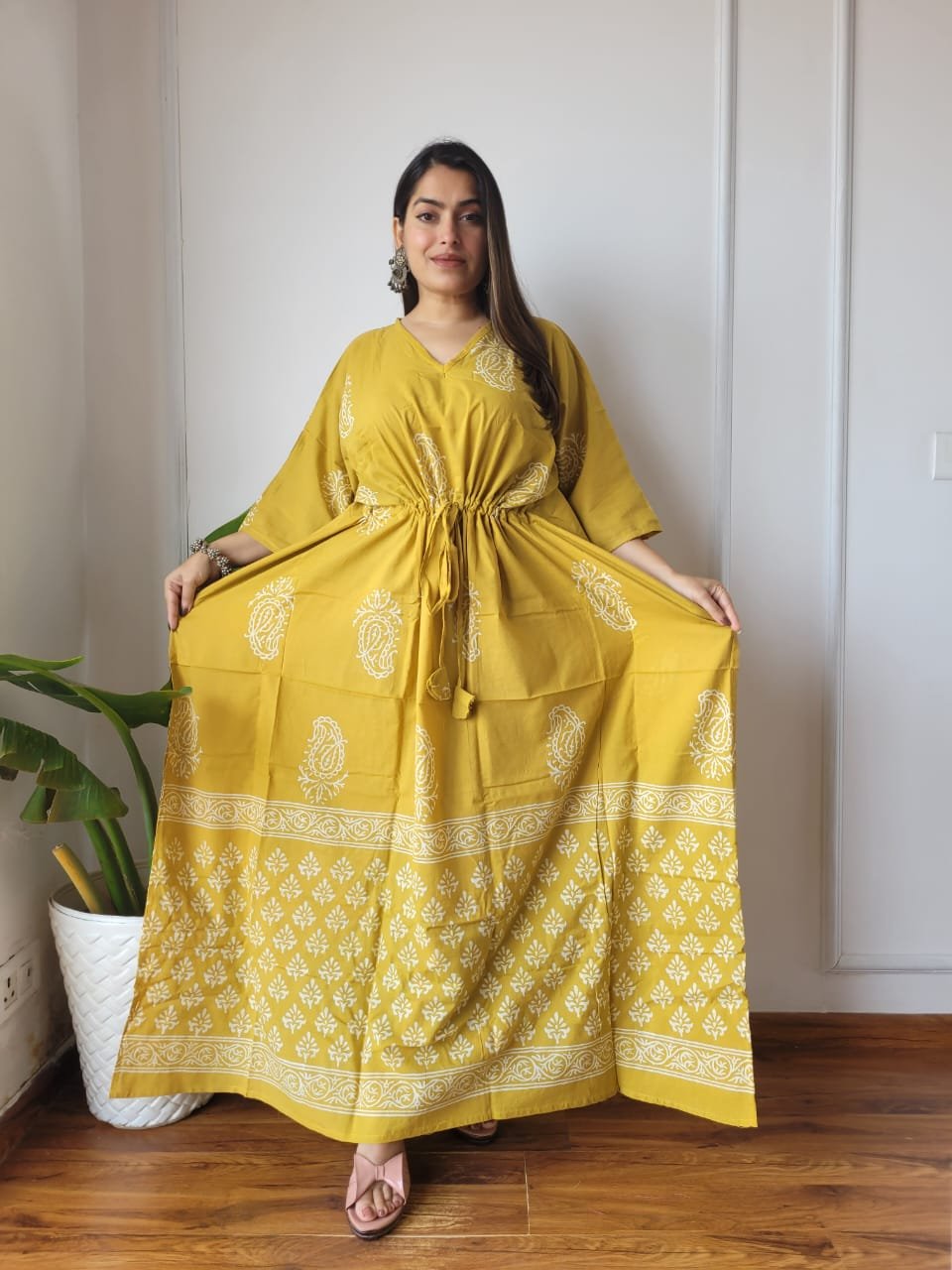 Cotton Printed Long Kaftan