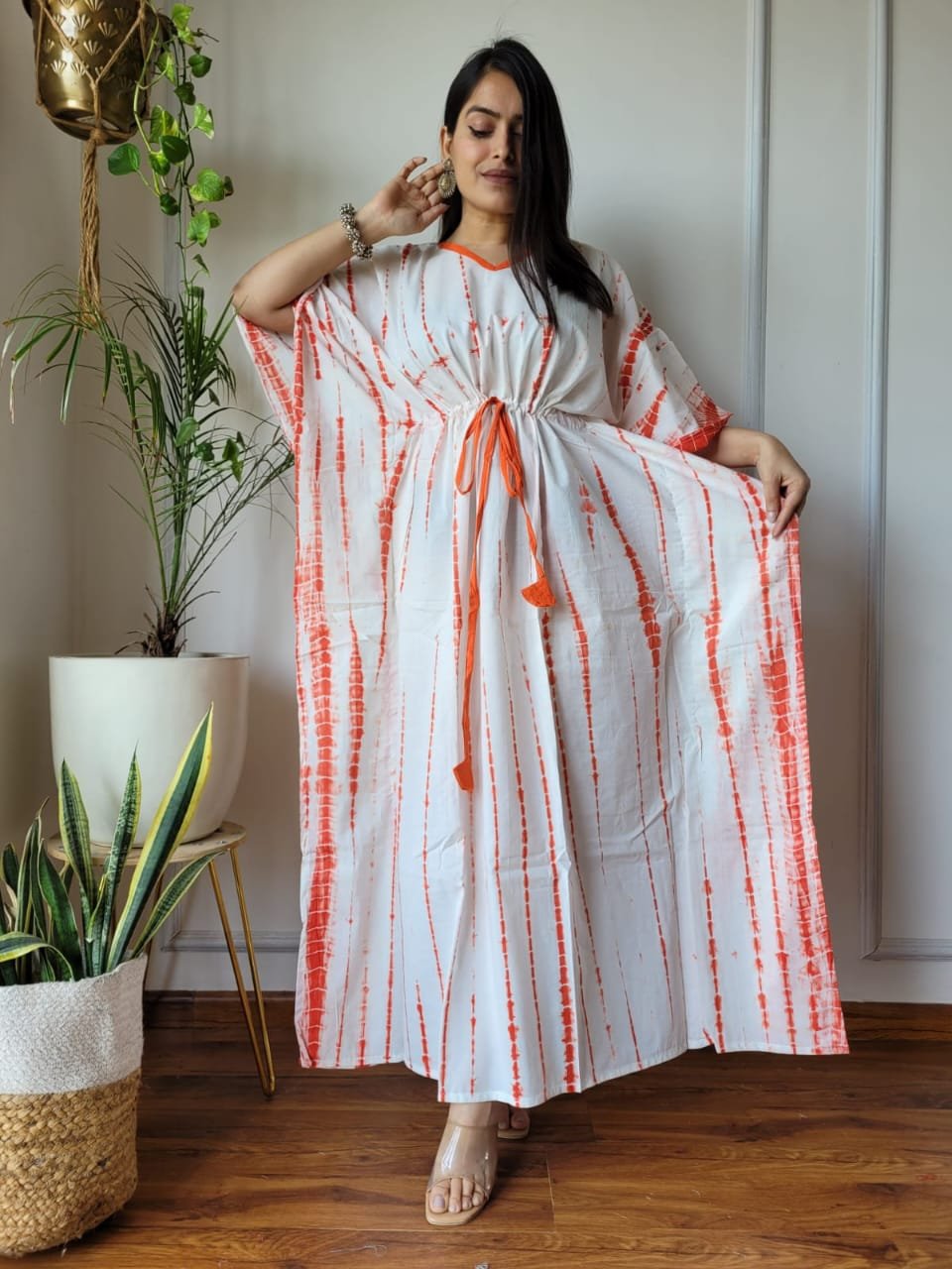 Cotton Printed Long Kaftan