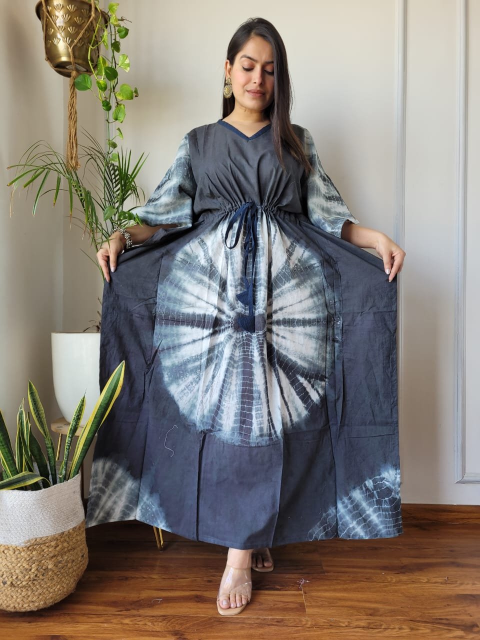 Cotton Printed Long Kaftan