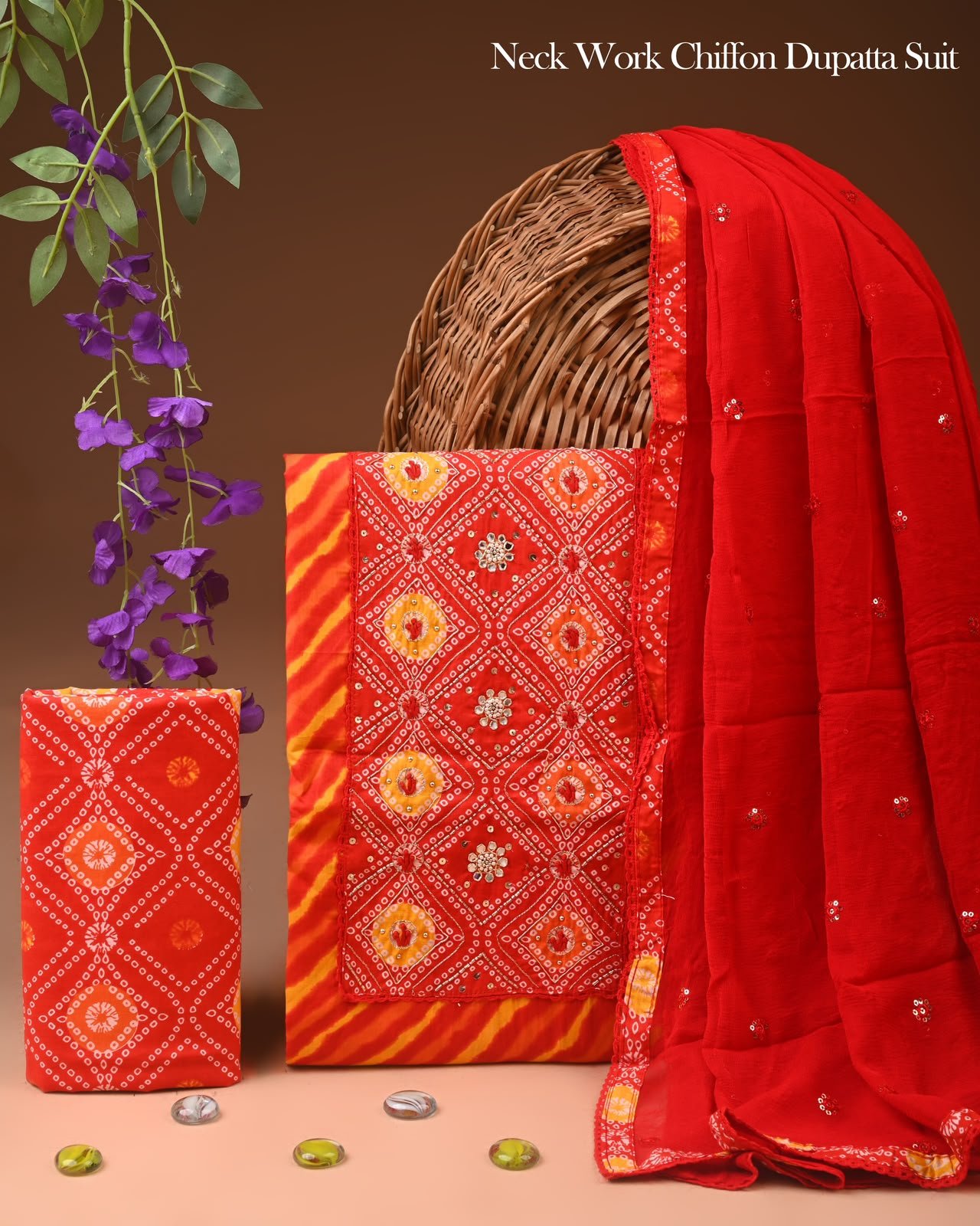 Gota Suit Chiffon Dupatta