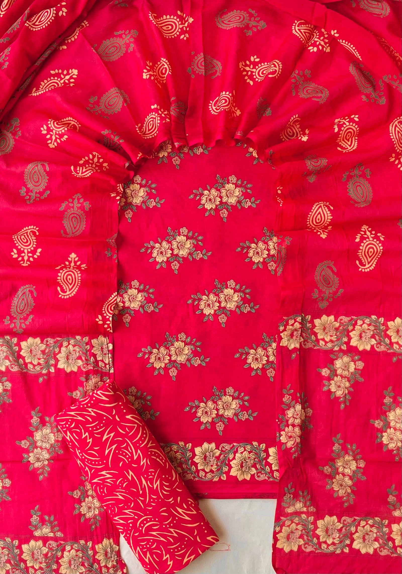 Cotton Dupatta Block Printed Suit