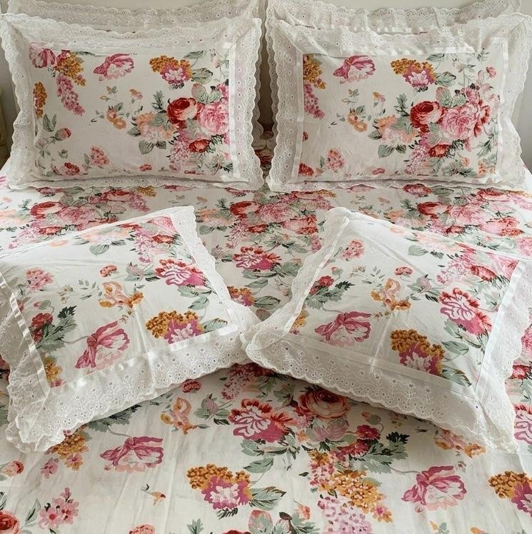 Cotton Printed King Size Bedsheet Set of 5