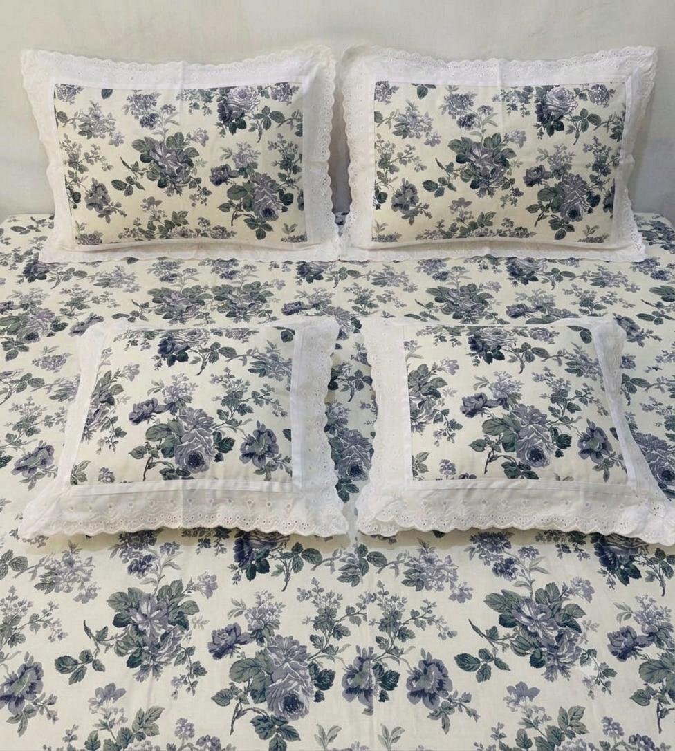 Cotton Printed King Size Bedsheet Set of 5