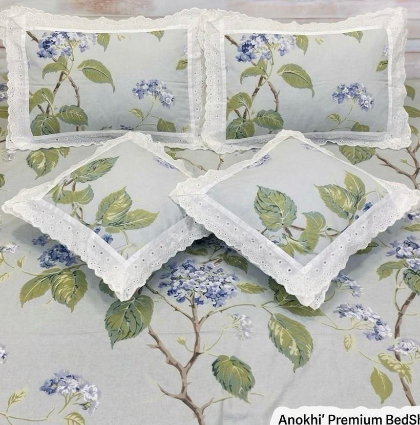 Cotton Printed King Size Bedsheet Set of 5
