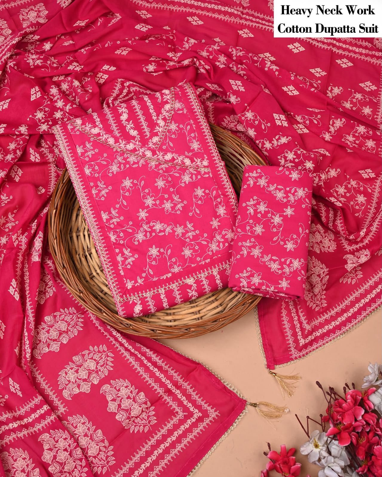 Cotton Dupatta Gota work Suit