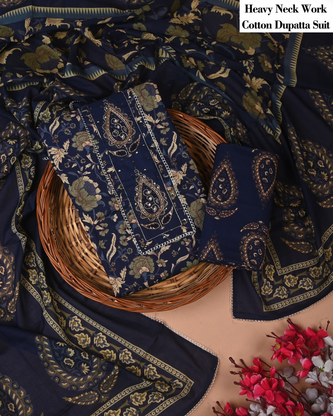 Cotton Dupatta Gota work Suit