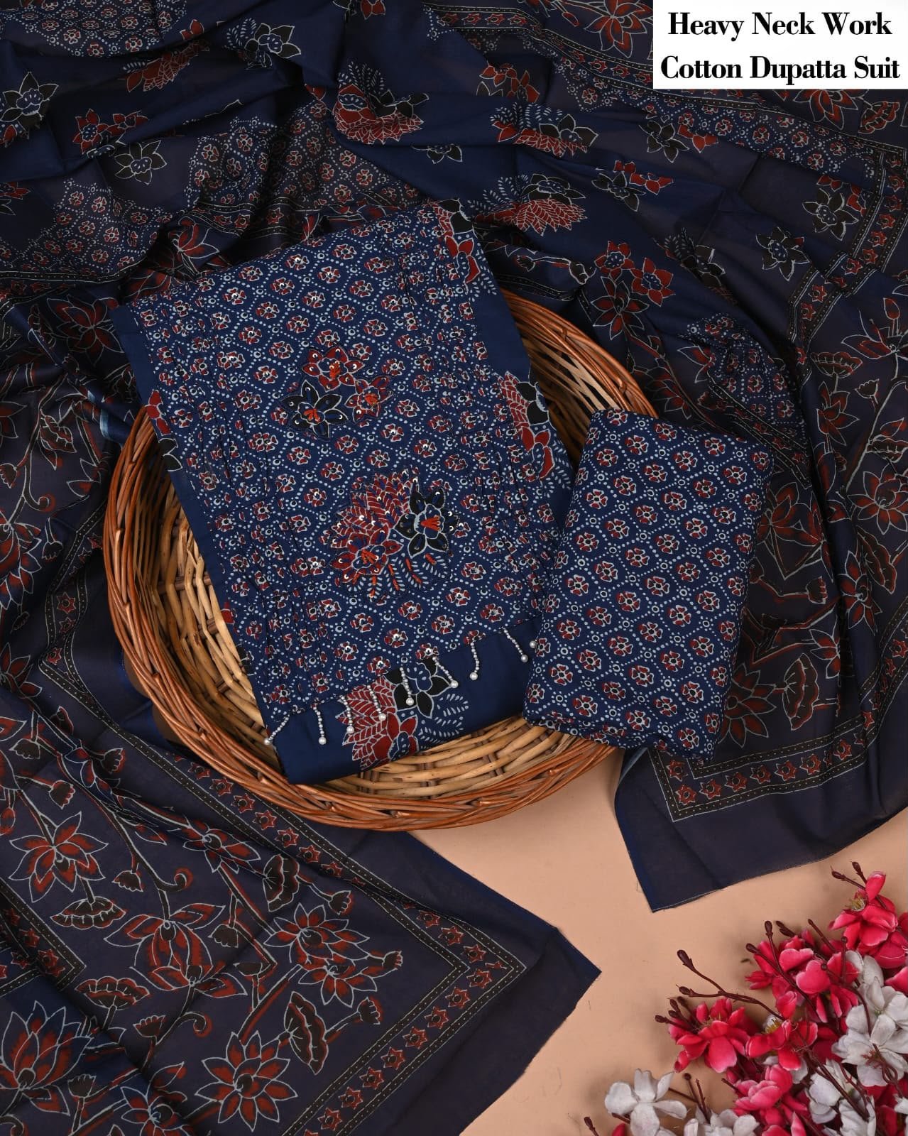 Cotton Dupatta Gota work Suit