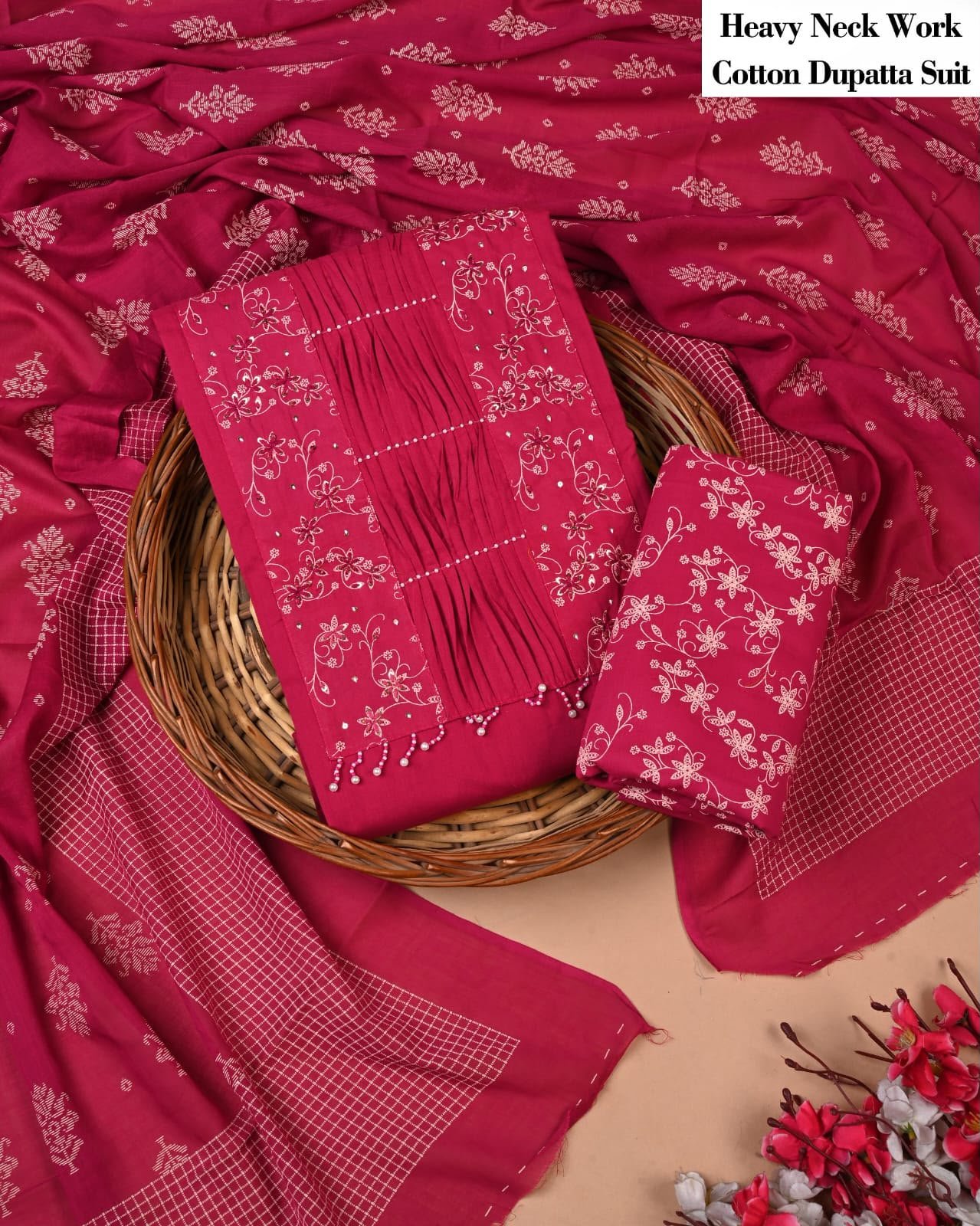 Cotton Dupatta Gota work Suit