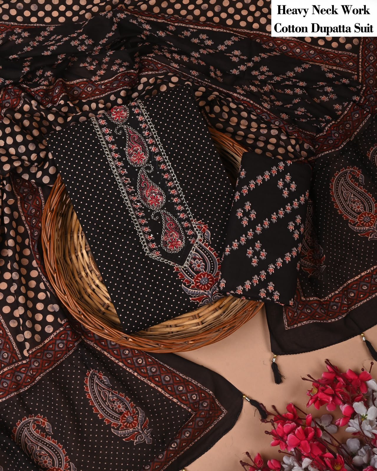 Cotton Dupatta Gota work Suit