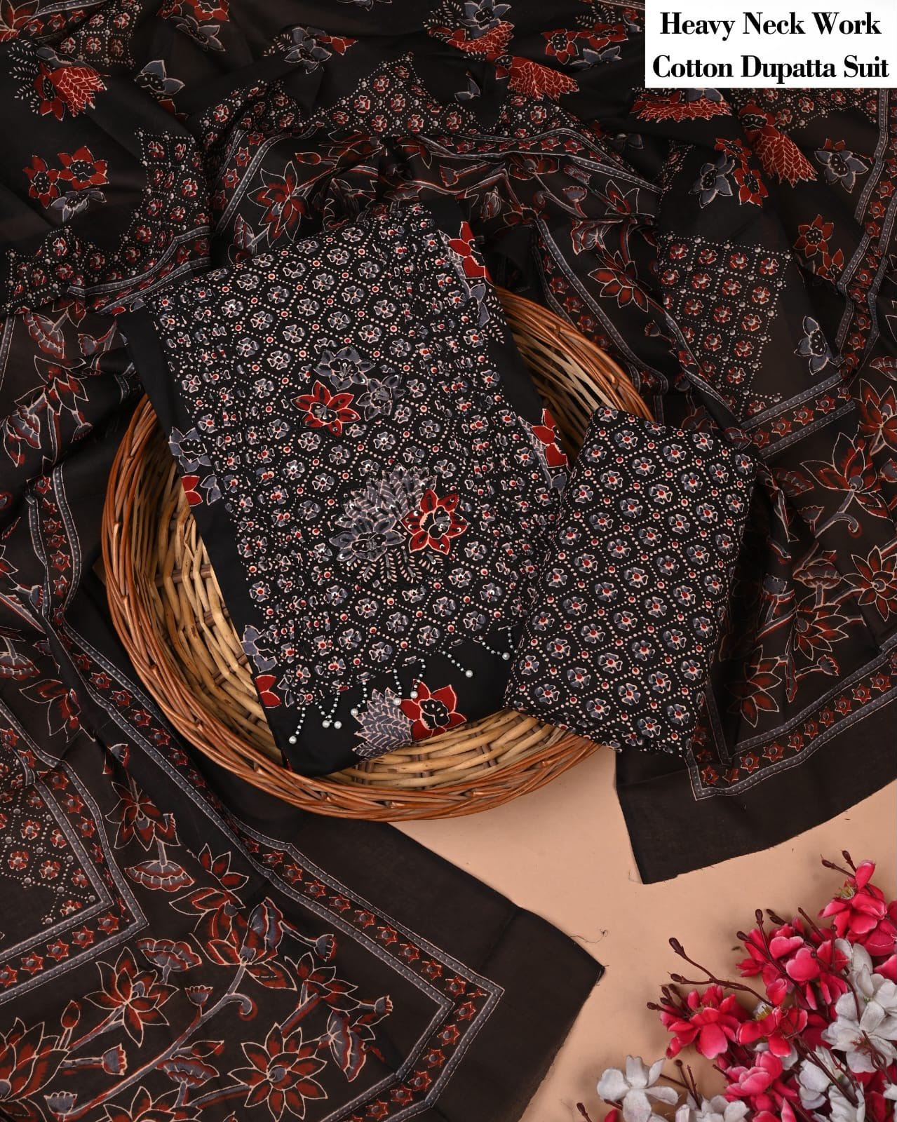 Cotton Dupatta Gota work Suit