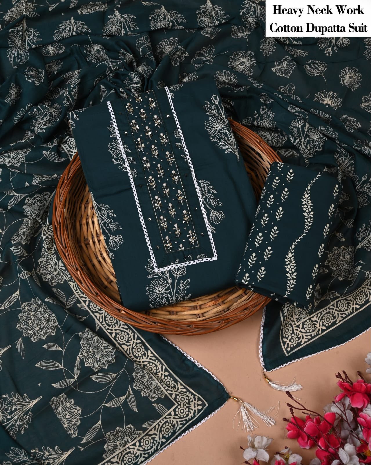 Cotton Dupatta Gota work Suit