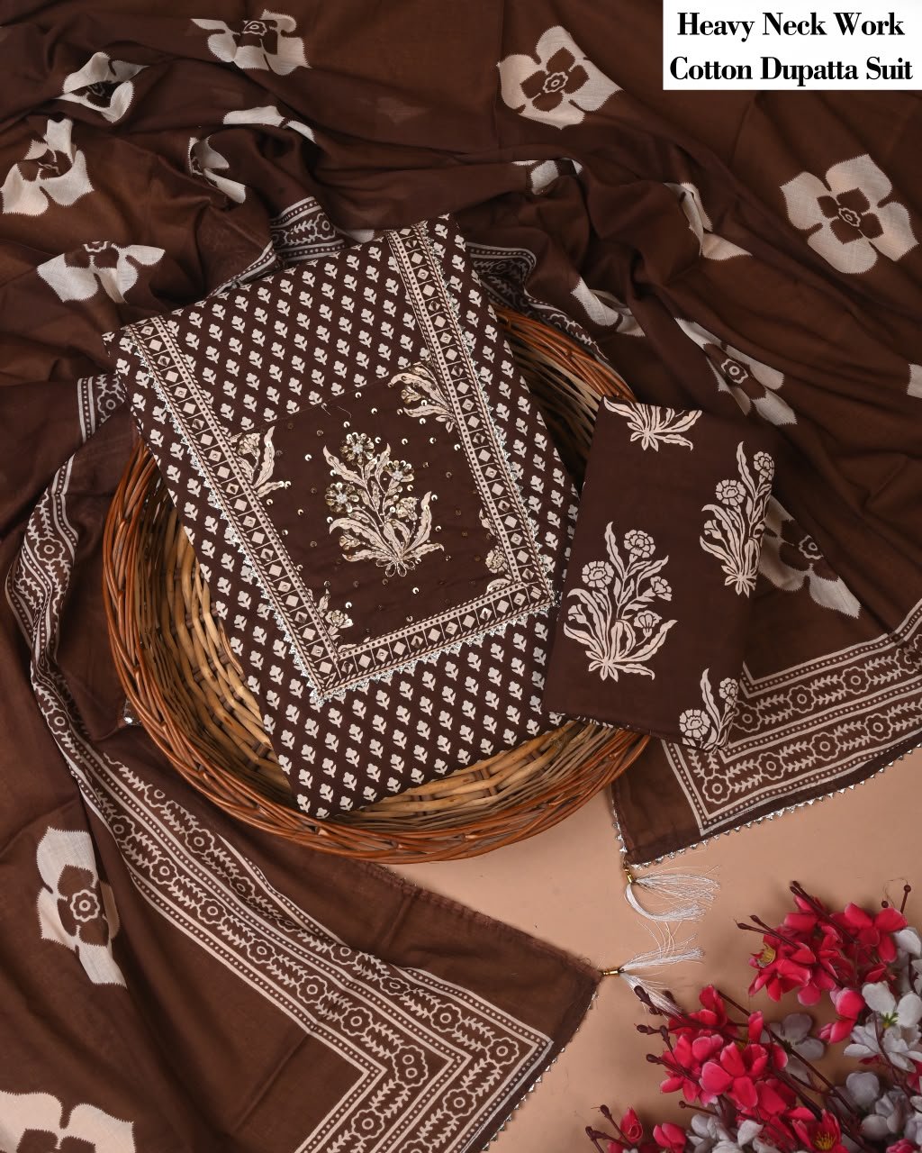 Cotton Dupatta Gota work Suit