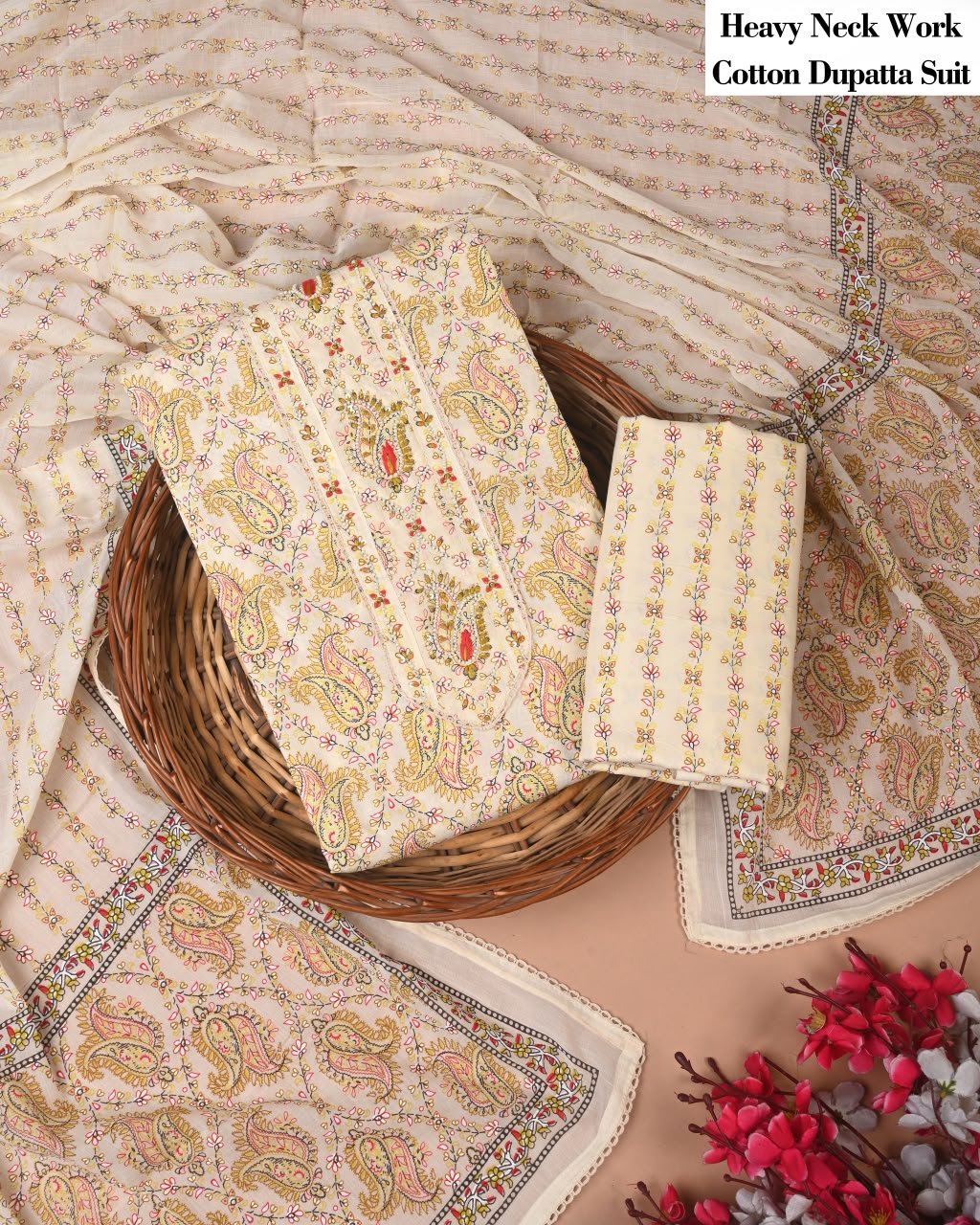 Cotton Dupatta Gota work Suit