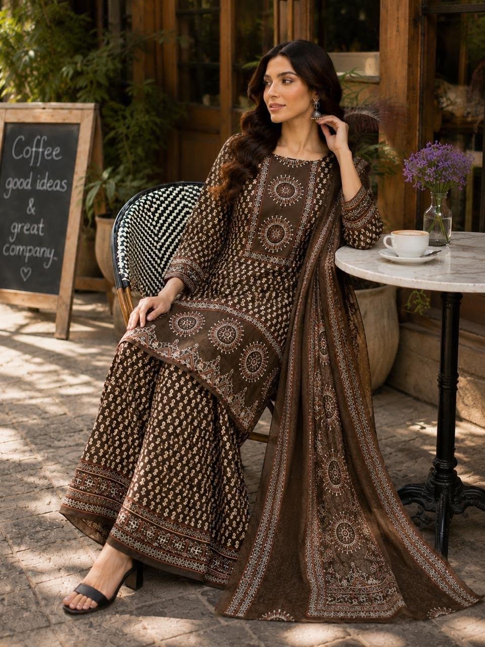Cotton Printed Gopi Dress Set