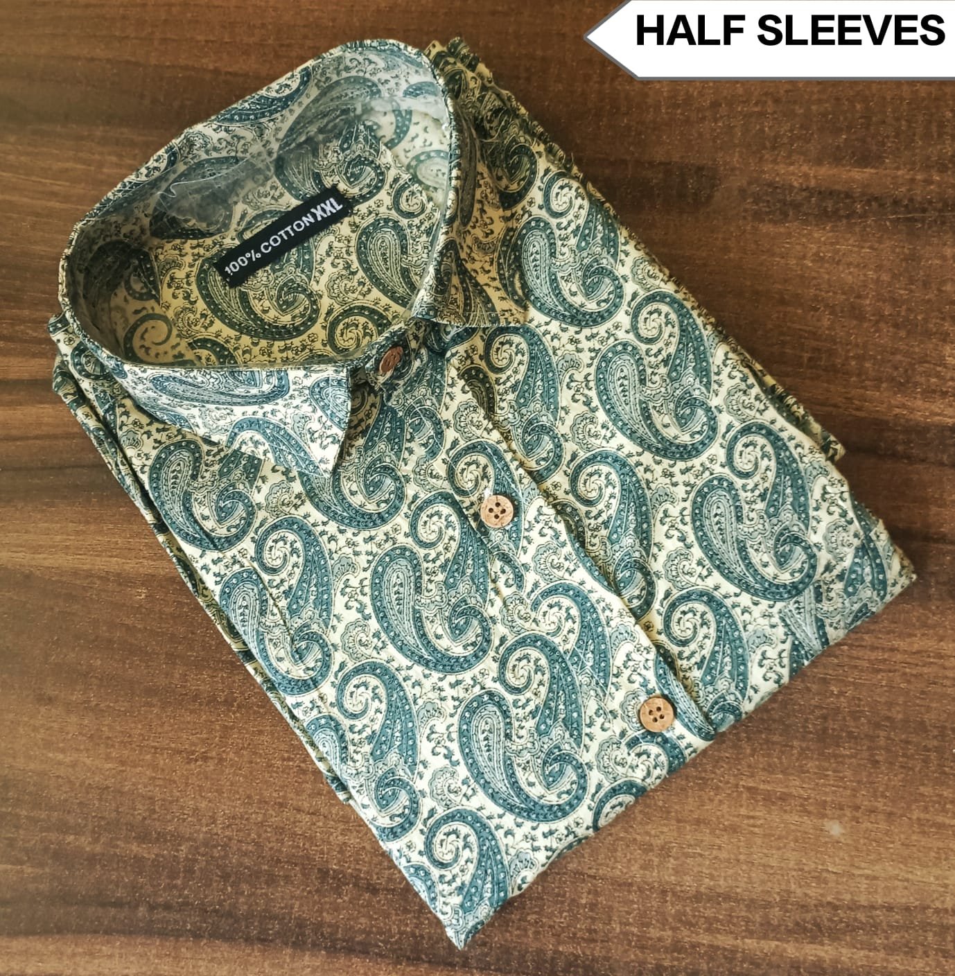 Cotton Printed Men Shirt Half Sleeve