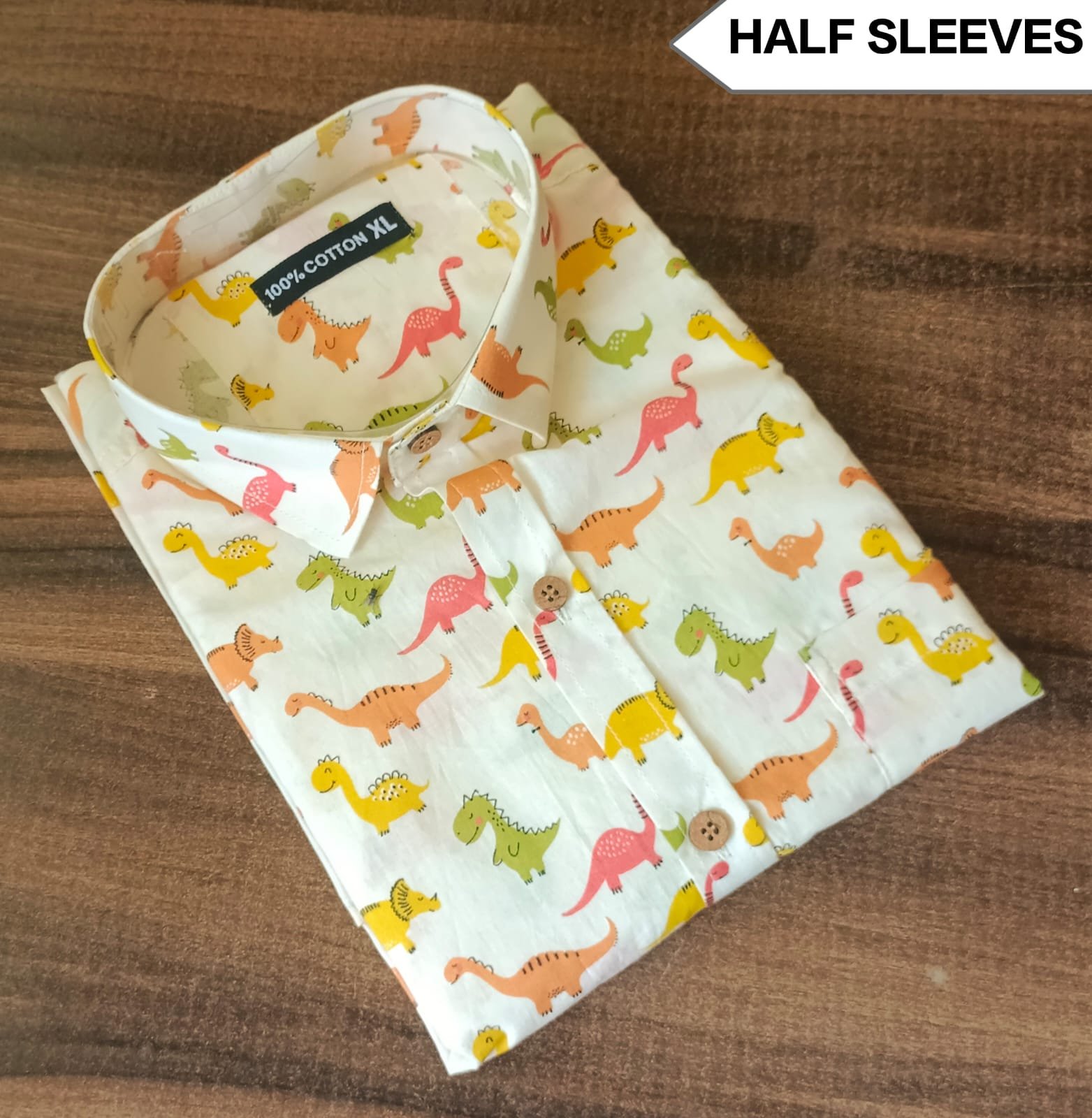 Cotton Printed Men Shirt Half Sleeve