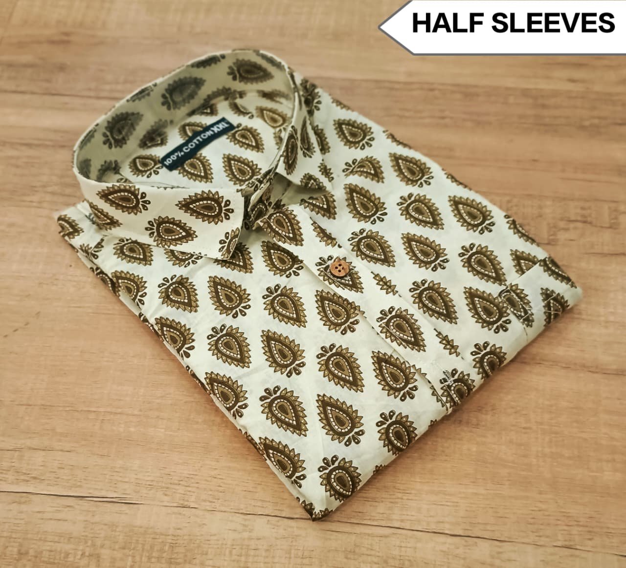 Cotton Printed Men Shirt Half Sleeve