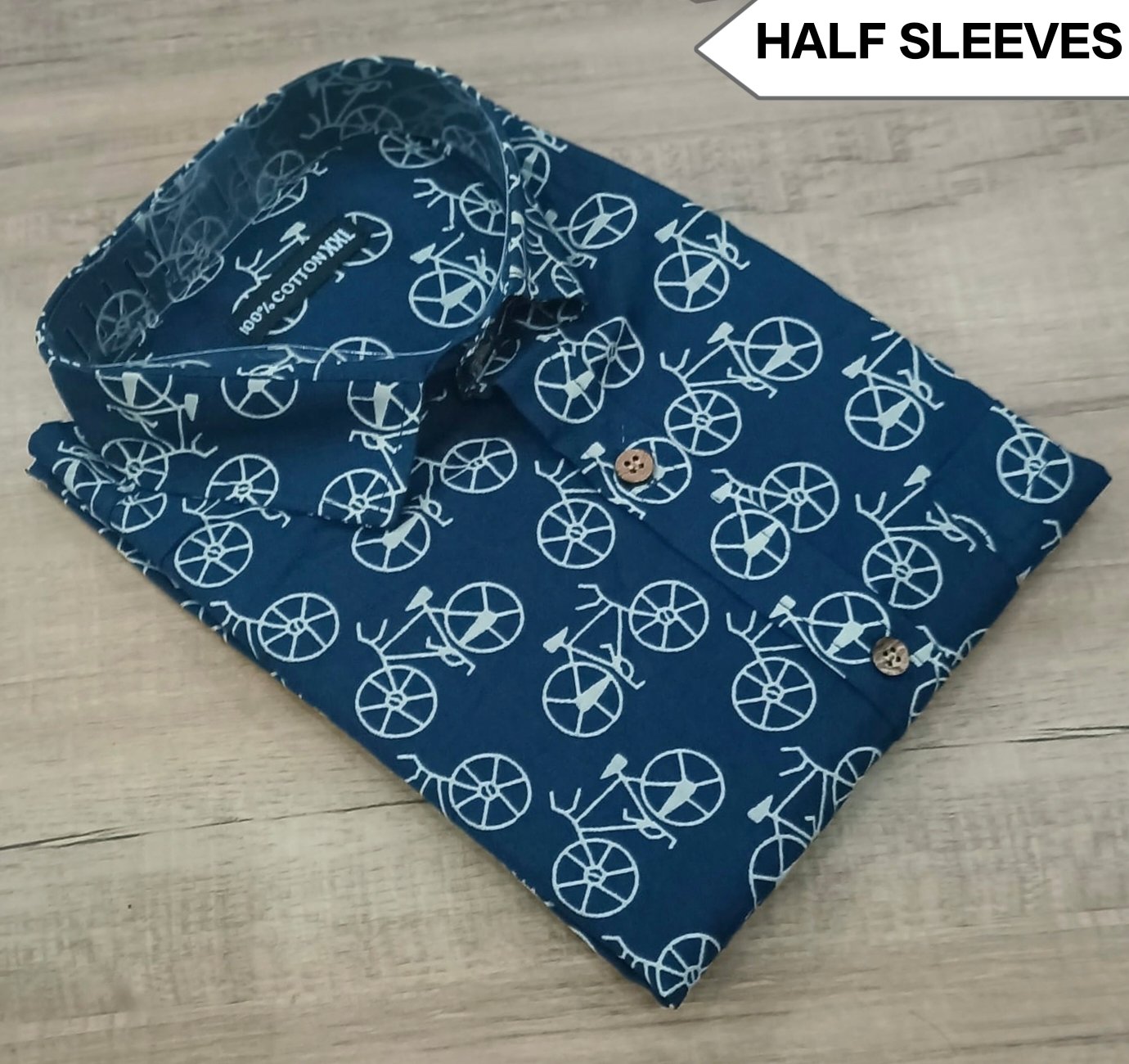 Cotton Printed Men Shirt Half Sleeve