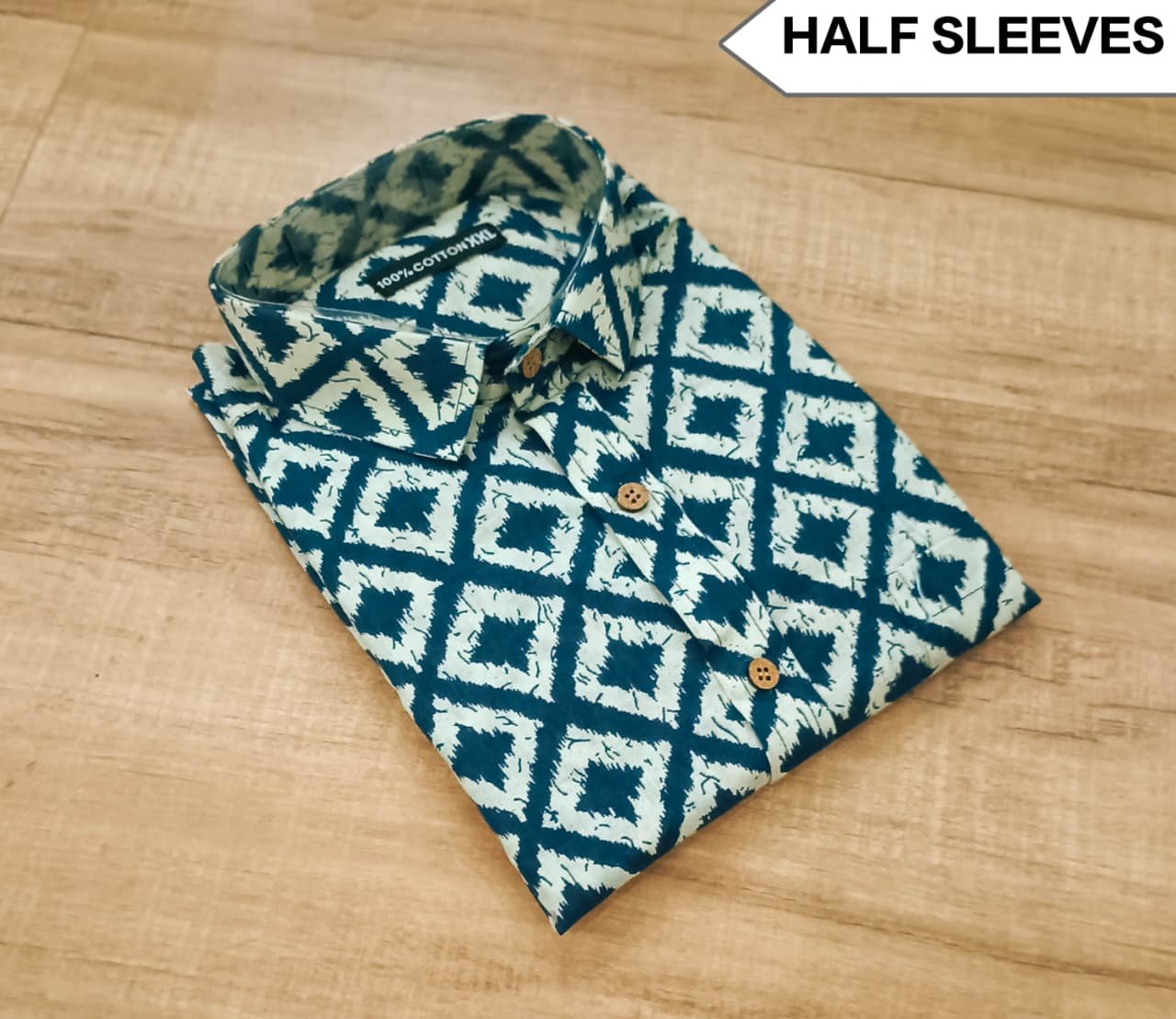 Cotton Printed Men Shirt Half Sleeve