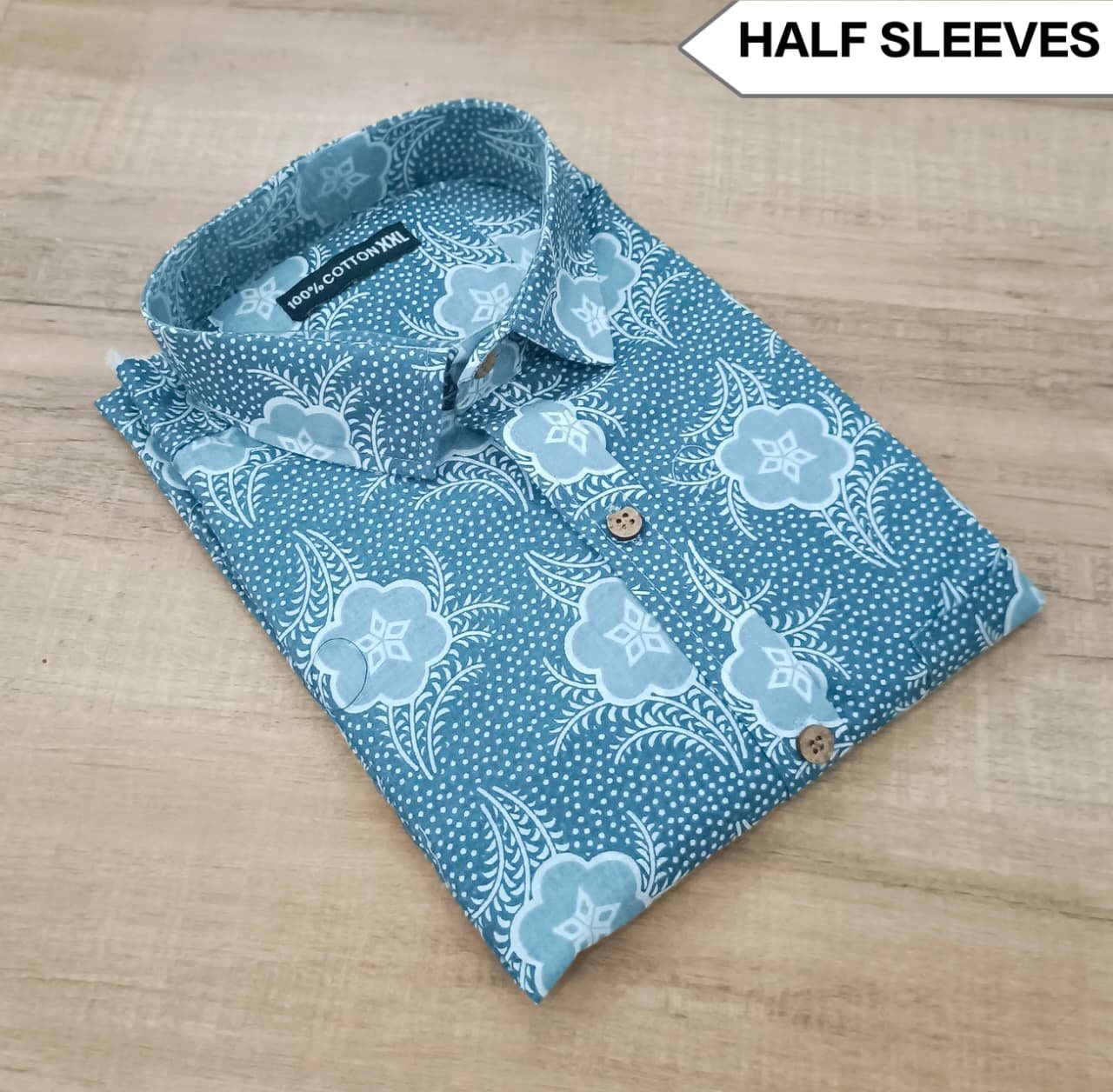 Cotton Printed Men Shirt Half Sleeve