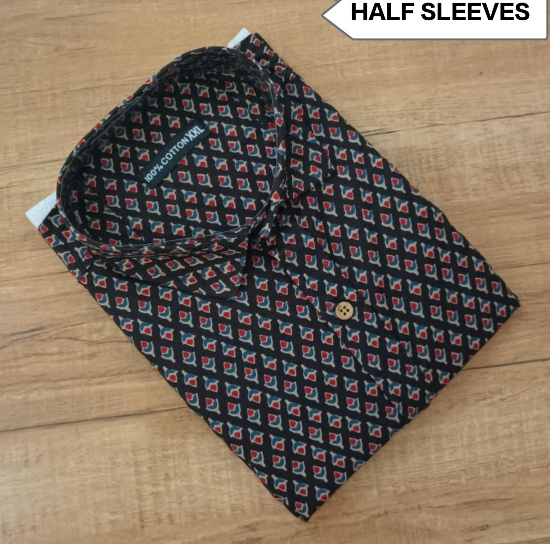 Cotton Printed Men Shirt Half Sleeve