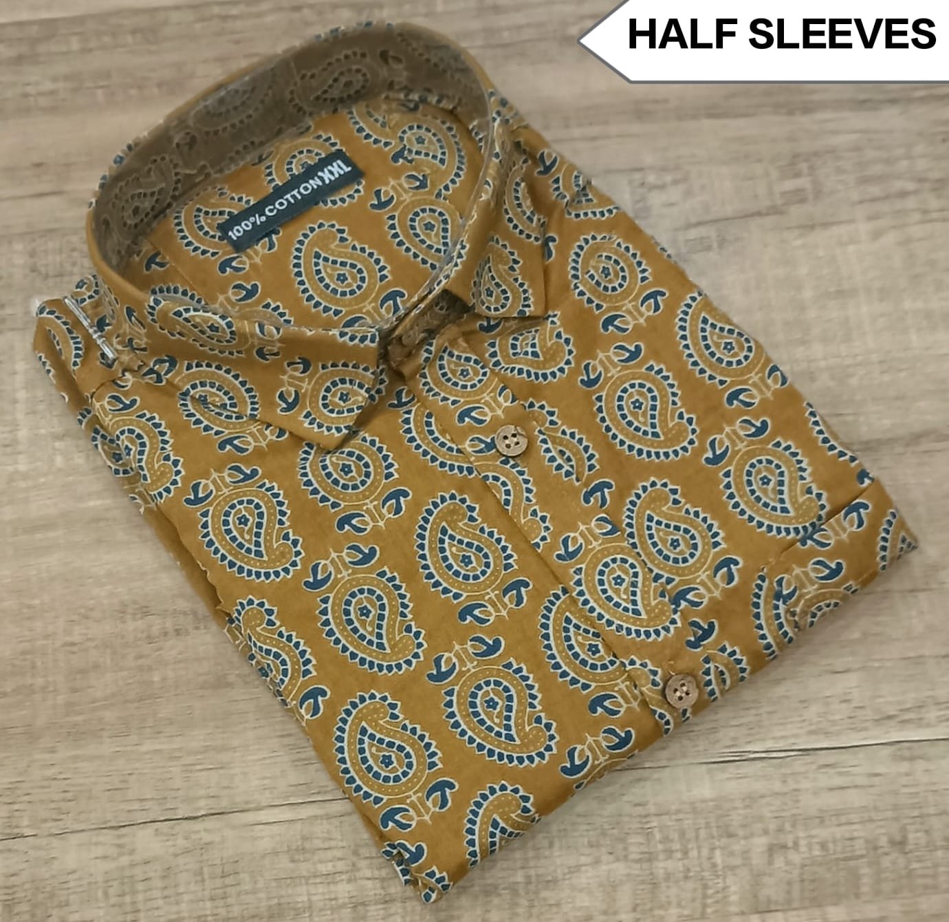 Cotton Printed Men Shirt Half Sleeve
