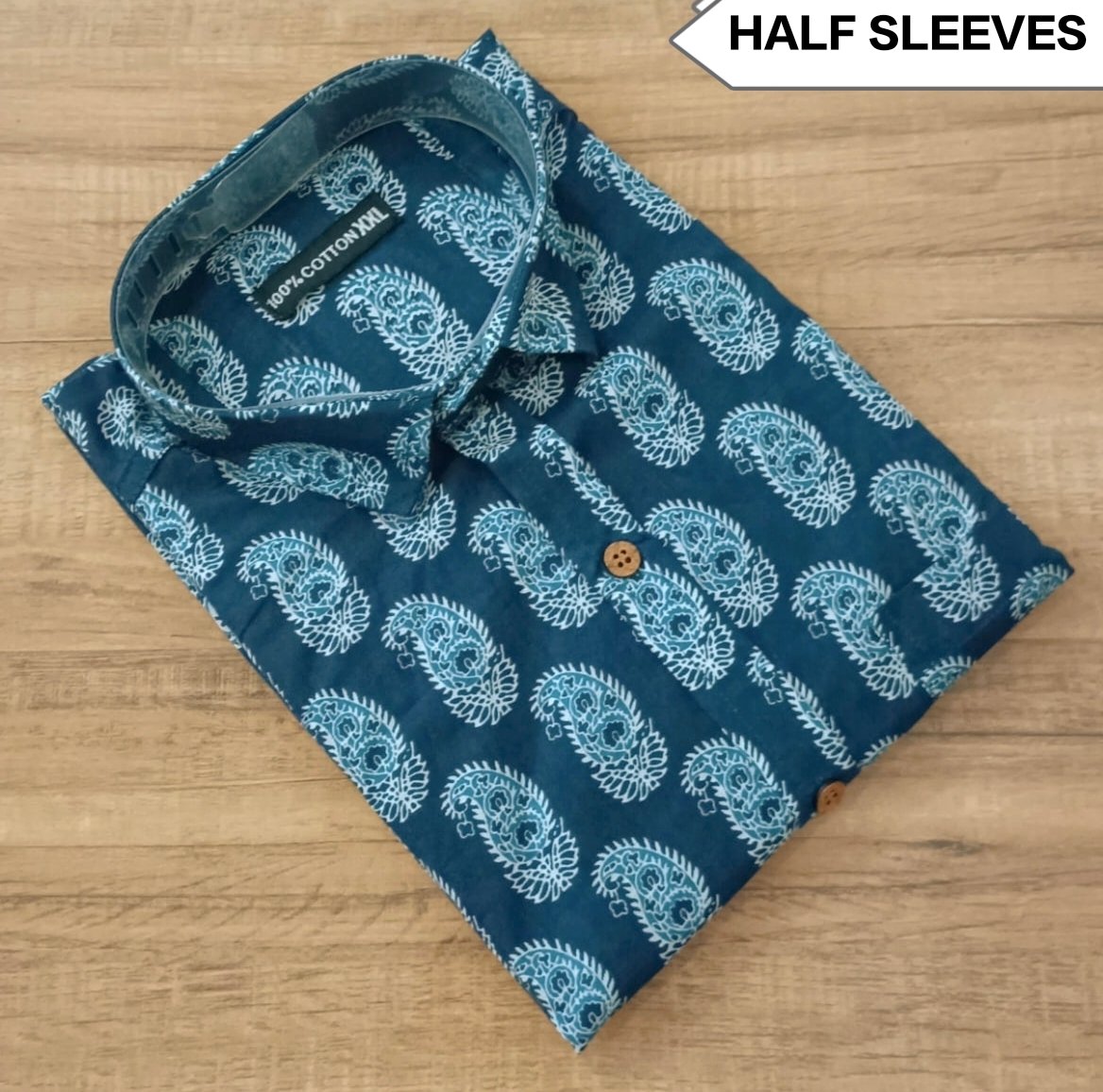 Cotton Printed Men Shirt Half Sleeve