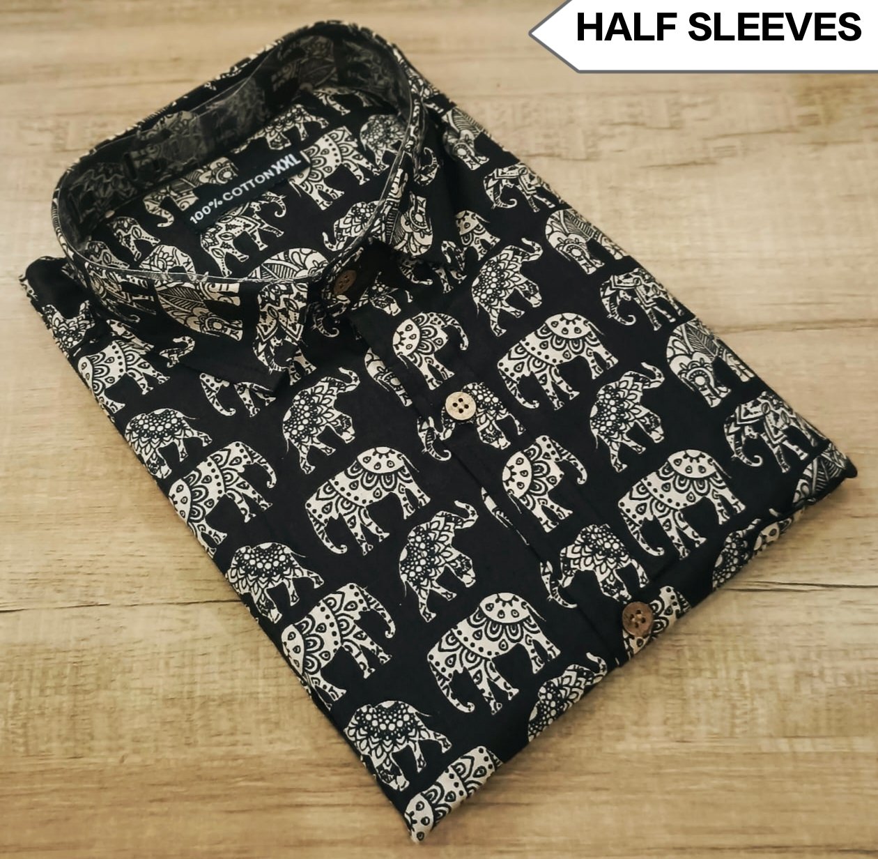 Cotton Printed Men Shirt Half Sleeve